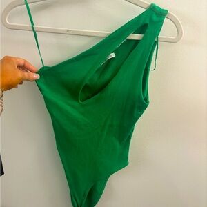 Zara one shoulder body suit